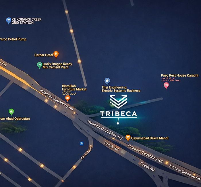 Tribeca Karachi Location Map